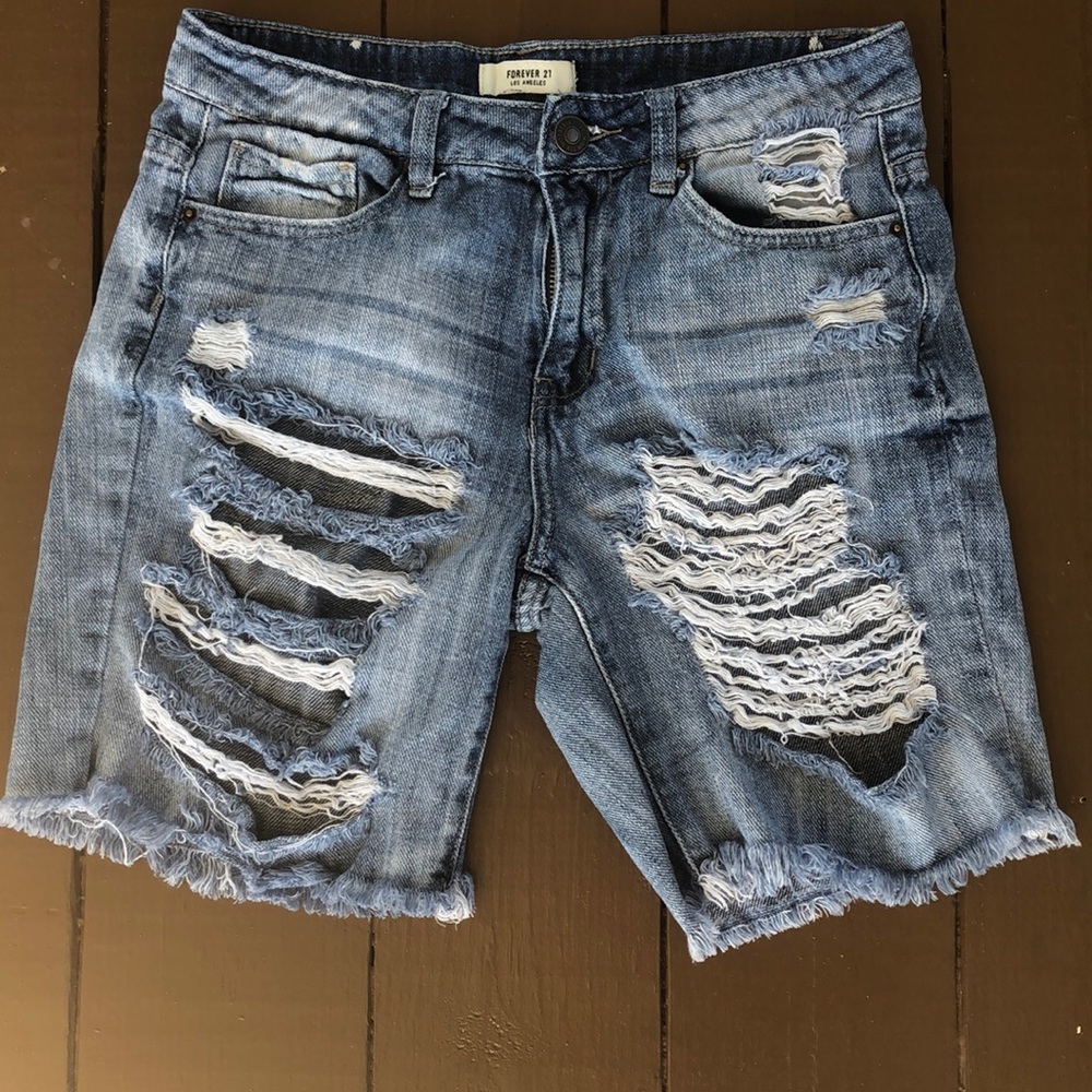 Forever21 ripped jeans shorts